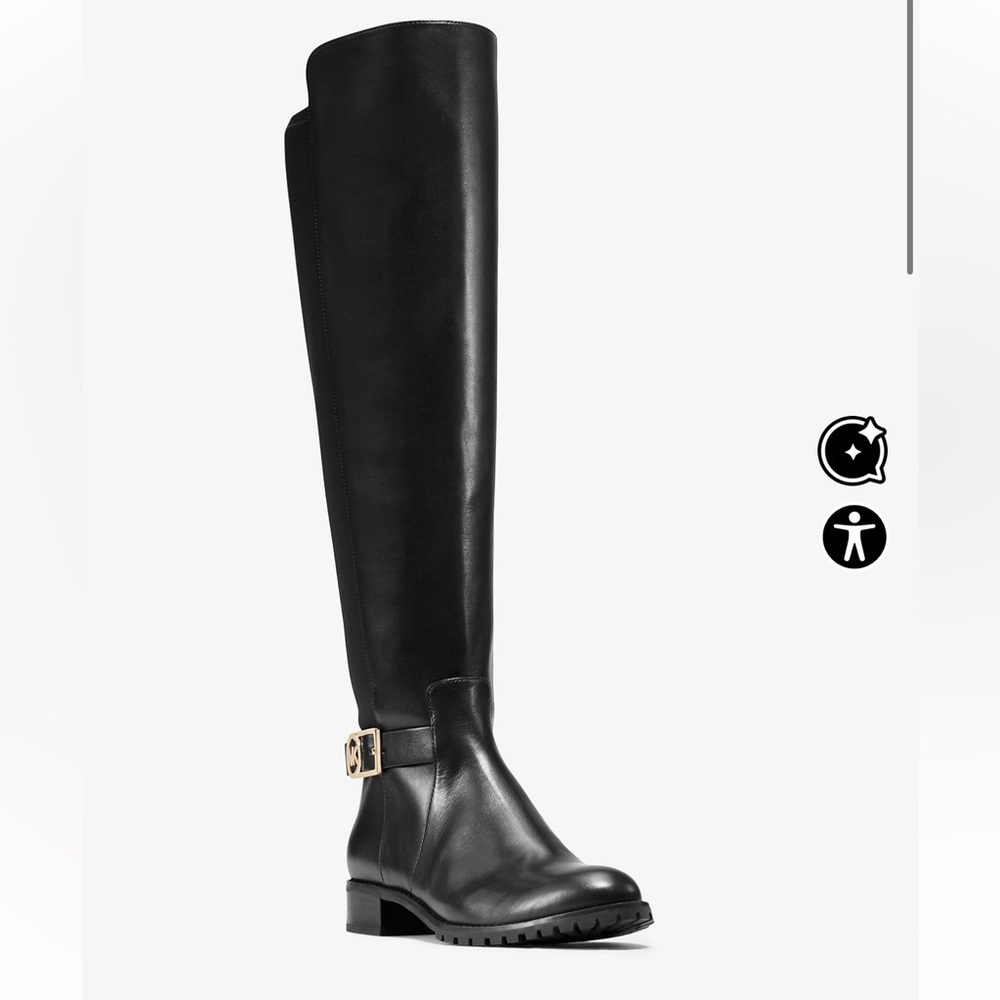 Michael Kors Bryce Stretch-Back Leather Over the Knee Boot NWOB - Picture 2 of 7